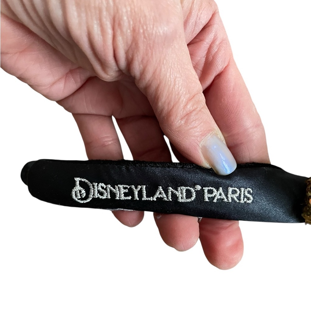 Disneyland Paris 30th Anniversary Gold Bow Sequin Headband Castle Tinkerbell - Picture 4 of 5